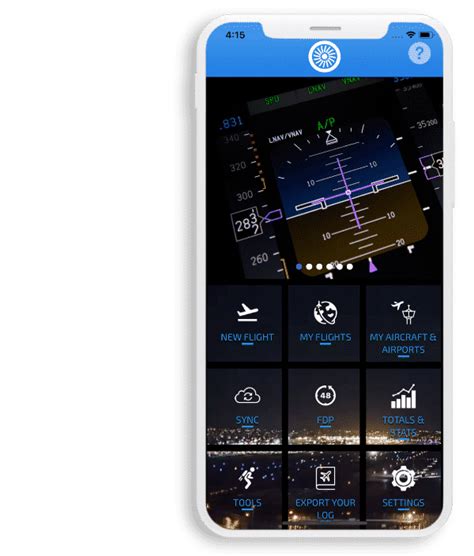 Airline Pilot Logbook app for iOS and Android .